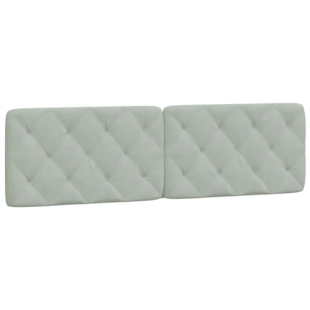 Lit avec matelas gris clair 180x200 cm velours