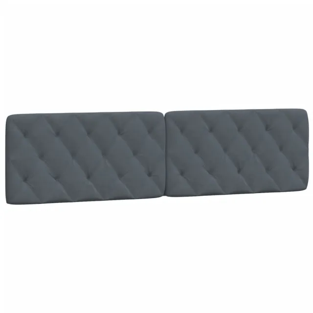 Lit avec matelas gris foncé 200x200 cm velours