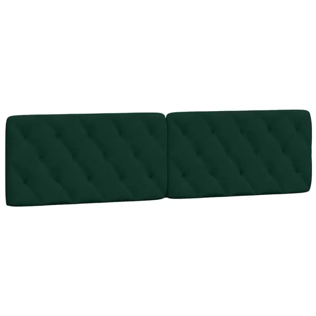 Lit avec matelas vert foncé 200x200 cm velours