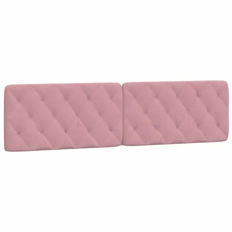 Lit avec matelas rose 200x200 cm velours
