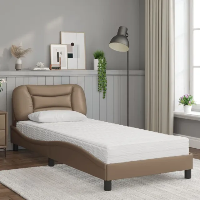Lit avec matelas Hvar cappuccino 80x200 cm similicuir