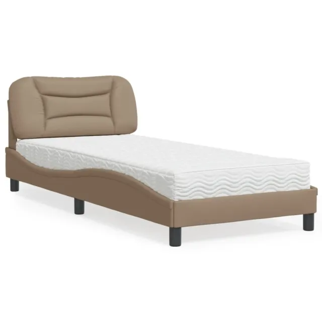 Lit avec matelas Hvar cappuccino 90x190 cm similicuir