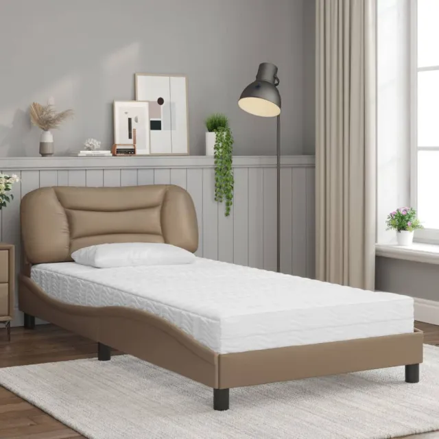 Lit avec matelas Hvar cappuccino 100x200 cm similicuir