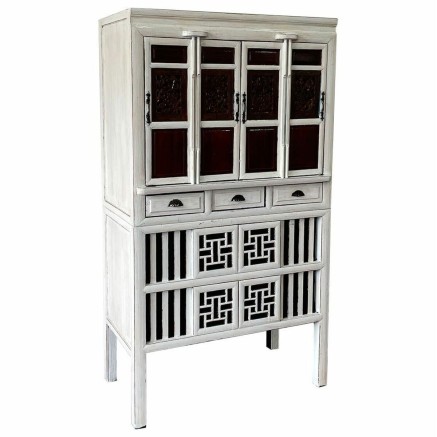 Armadio Alexandra House Living Bianco Legno Legno di olmo 48 x 173 x 9