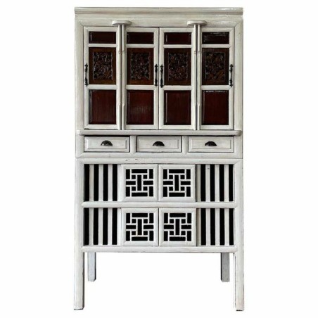 Schrank Alexandra House Living Weiß Holz Ulmenholz 48 x 173 x 97 cm