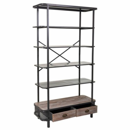 Scaffale Alexandra House Living Grigio Ferro Legno di abete 40 x 181 x