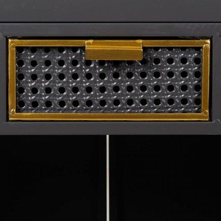 Credenza Alexandra House Living Grigio Ferro Legno di abete 40 x 79 x 2