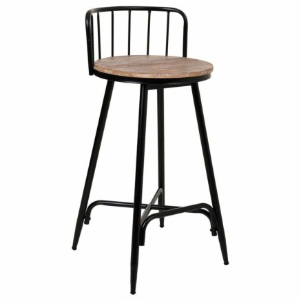 Taburete Alexandra House Living Marrón Hierro Madera de abeto 41 x 88