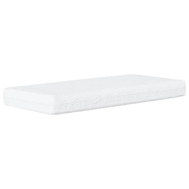 Lit Viana avec matelas blanc et noir 90x190 cm similicuir