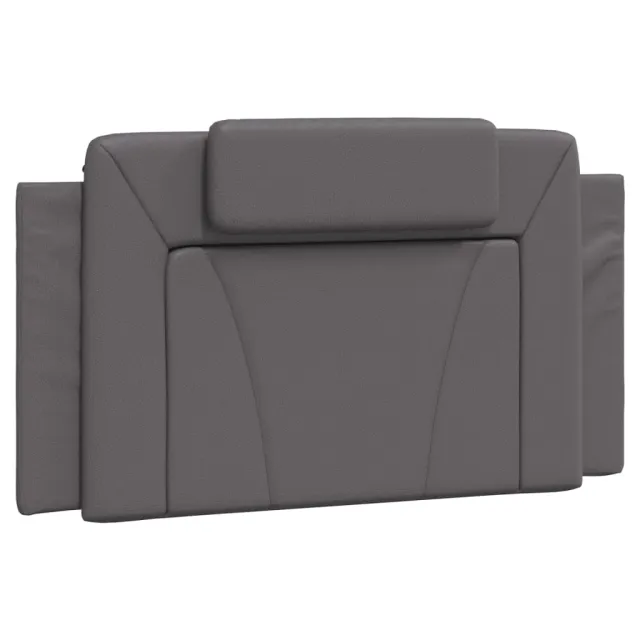 Lit Viana avec matelas gris 100x200 cm similicuir