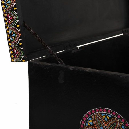 Baúl Alexandra House Living Negro Multicolor Madera de mango Madera M