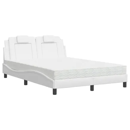 Lit Viana avec matelas blanc 120x200 cm similicuir 2