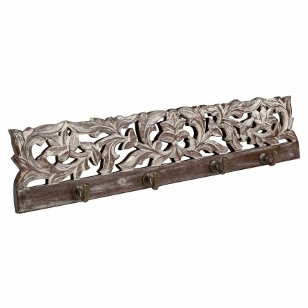 Portemanteau Alexandra House Living Brun foncé Fer Bois de manguier 5