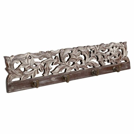 Perchero de Pared Alexandra House Living Marrón oscuro Hierro Madera