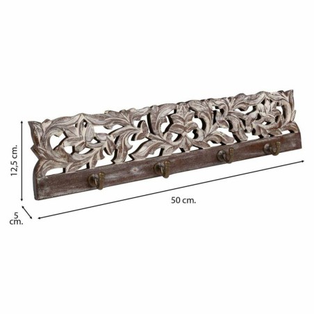 Perchero de Pared Alexandra House Living Marrón oscuro Hierro Madera