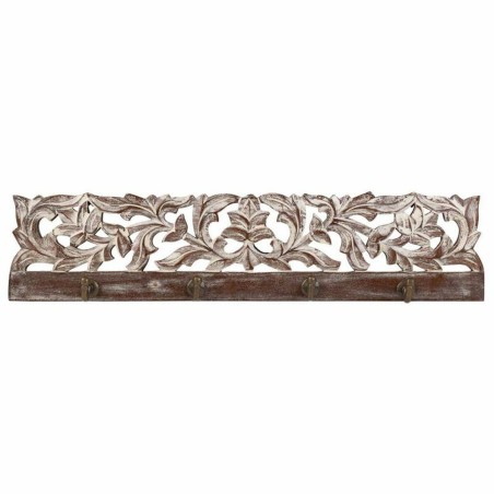 Perchero de Pared Alexandra House Living Marrón oscuro Hierro Madera