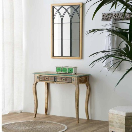 Perchero de Pared Alexandra House Living Marrón oscuro Hierro Madera