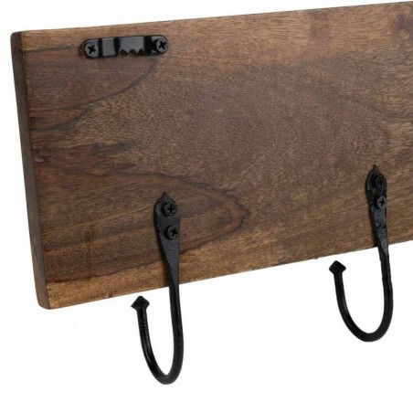 Wall mounted coat hanger Alexandra House Living Brown Iron Mango wood