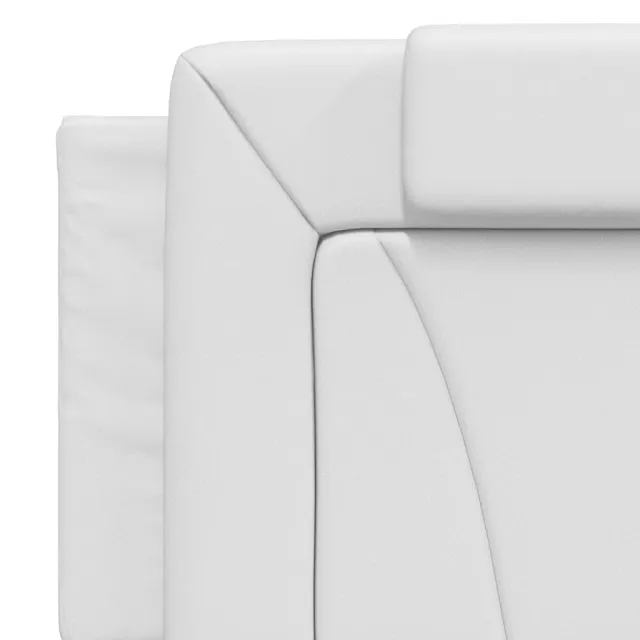 Lit Viana avec matelas blanc 160x200 cm similicuir