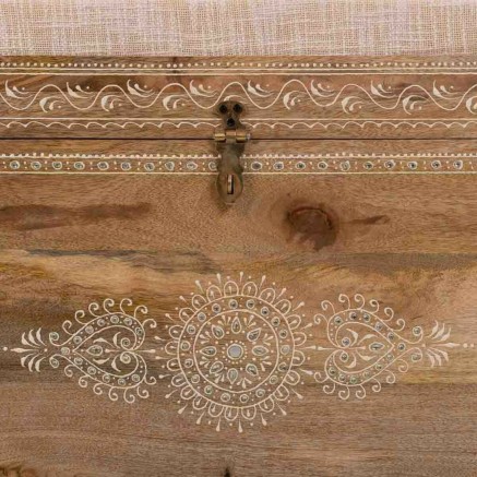 Banquette Alexandra House Living Blanc Naturel Bois de manguier Bois M 2