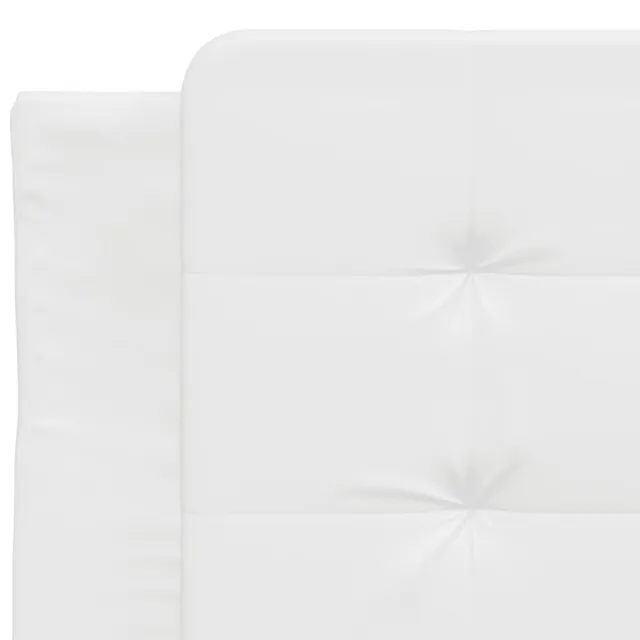 Cadre de lit sans matelas Zadar blanc 80x200 cm similicuir