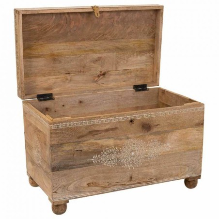Kruk Alexandra House Living Wit Natuurlijk Mangohout Hout MDF 40 x 47