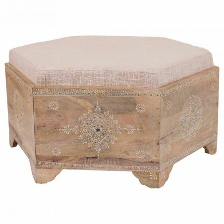 Panca Alexandra House Living Bianco Naturale Legno di mango Legno MDF