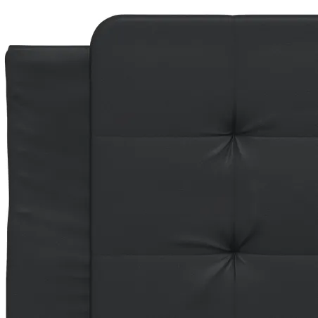 Cadre de lit sans matelas Zadar noir 90x190 cm similicuir