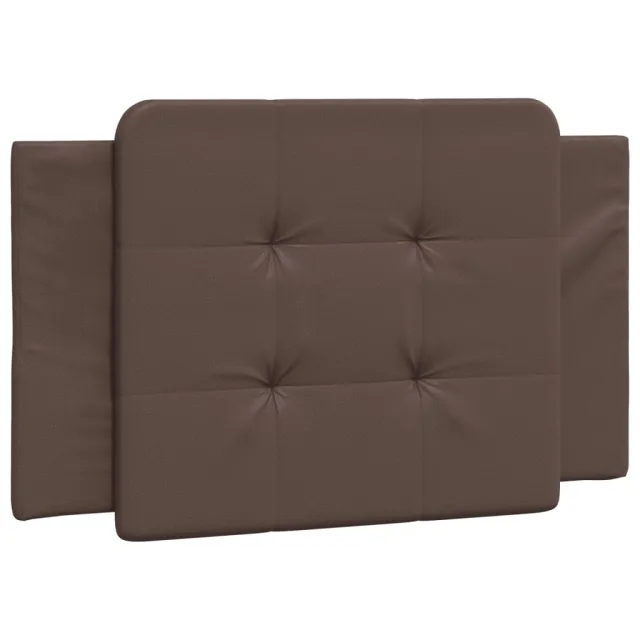 Cadre de lit sans matelas Zadar marron 90x190 cm similicuir