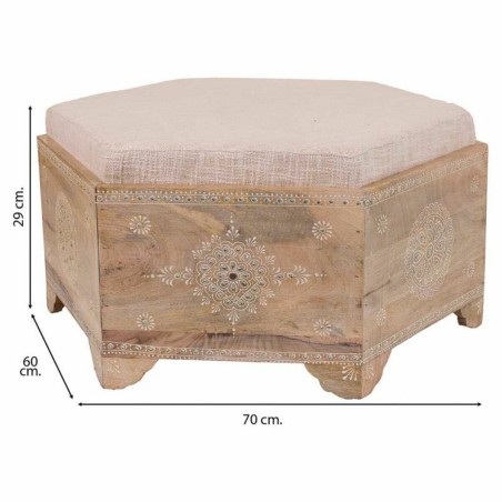 Panca Alexandra House Living Bianco Naturale Legno di mango Legno MDF