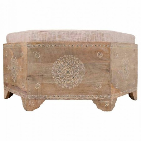 Panca Alexandra House Living Bianco Naturale Legno di mango Legno MDF