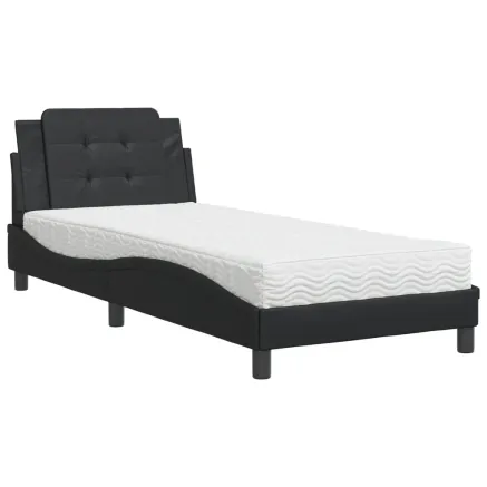 Cadre de lit sans matelas Zadar noir 90x200 cm similicuir 2