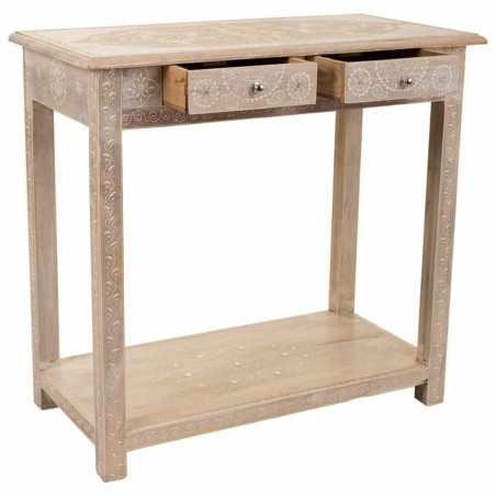 Zijtafel met lades Alexandra House Living Wit Natuurlijk 40 x 76 x 135