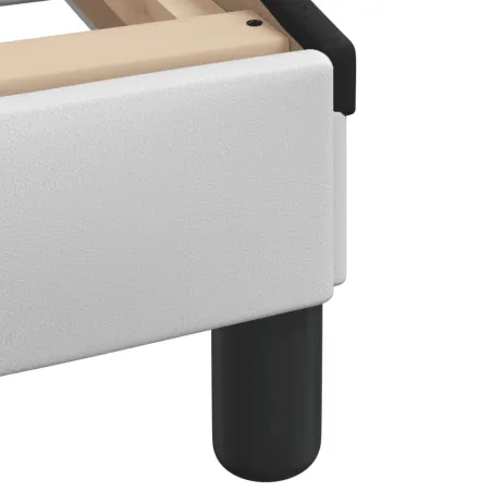 Cadre de lit sans matelas Zadar blanc et noir 90x200 cm similicuir