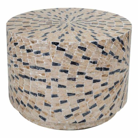 Table Basse Alexandra House Living Gris Crème Nacre noire Bois MDF 65