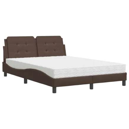 Cadre de lit sans matelas Zadar marron 120x200 cm similicuir 2