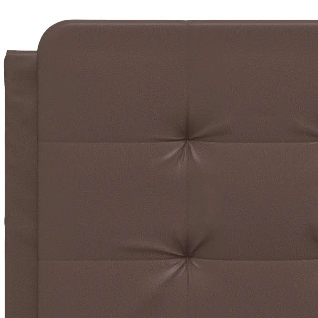 Cadre de lit sans matelas Zadar marron 120x200 cm similicuir