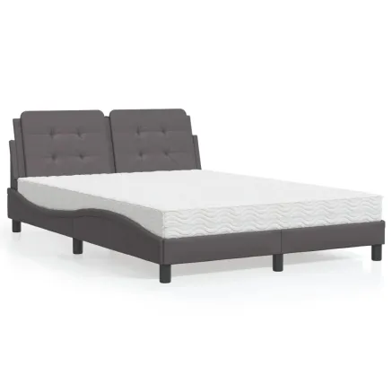Cadre de lit sans matelas Zadar gris 120x200 cm similicuir
