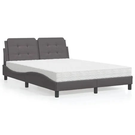 Cadre de lit sans matelas Zadar gris 120x200 cm similicuir