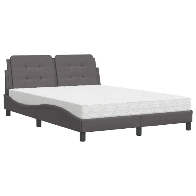 Cadre de lit sans matelas Zadar gris 120x200 cm similicuir