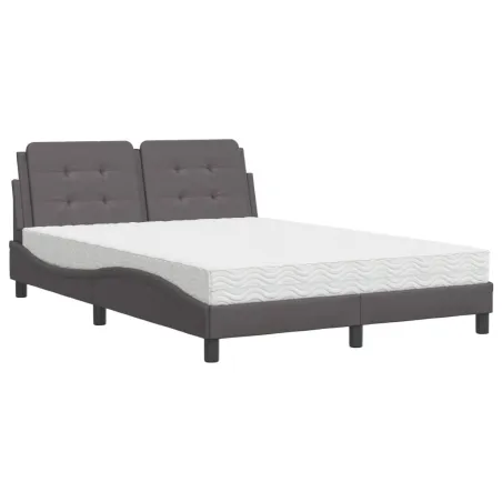 Cadre de lit sans matelas Zadar gris 120x200 cm similicuir