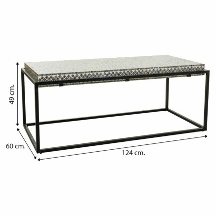 Mesa de Centro Alexandra House Living Gris Metal Madera MDF 60 x 49 x 2
