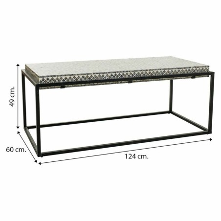 Table Basse Alexandra House Living Gris Métal Bois MDF 60 x 49 x 124