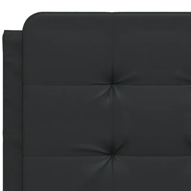 Cadre de lit sans matelas Zadar noir 140x190 cm similicuir