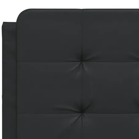 Cadre de lit sans matelas Zadar noir 140x190 cm similicuir