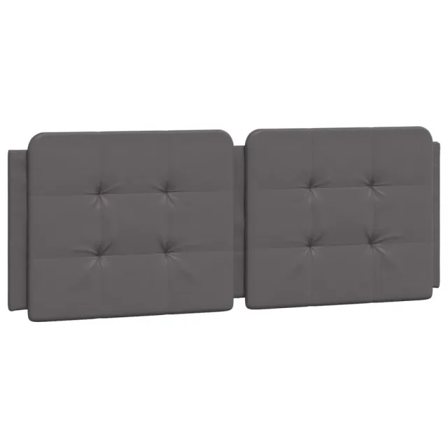 Cadre de lit sans matelas Zadar gris 140x190 cm similicuir