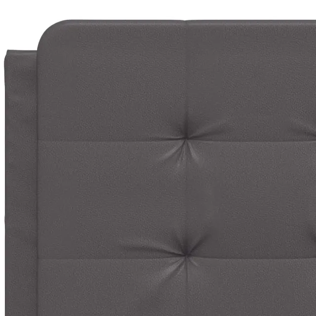 Cadre de lit sans matelas Zadar gris 140x190 cm similicuir