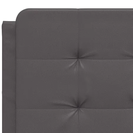 Cadre de lit sans matelas Zadar gris 140x190 cm similicuir