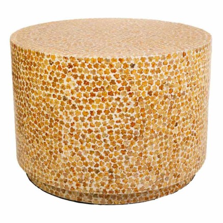 Mesa de Centro Alexandra House Living Amarillo Nácar Madera MDF 65 x