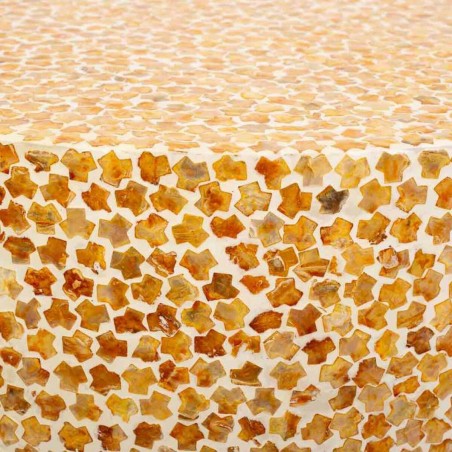 Centre Table Alexandra House Living Yellow Mother of pearl MDF Wood 65